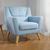 Lambeth Blue Fabric Armchair