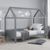 Kids Grey Wood Home Bed