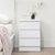 Oslo White 3 Drawer Bedside Cabinet