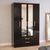 Lynx Black Gloss 4 Door Combi Wardrobe