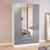 Lynx White and Grey Gloss 4 Door Combi Wardrobe