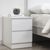Oslo White 2 Drawer Bedside Cabinet