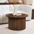 Axel Walnut Fluted Round Coffee Table