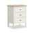 Marlow White 3 Drawer Bedside Cabinet