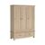 Modern Country Oak 3 Door 2 Drawer Wardrobe