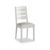 2 x Modern Grey Painted and White Boucle Fabric Dining Chair