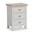 Modern Grey Painted 3 Drawer Bedside Cabinet