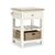 Modern White Painted 1 Drawer Small Kitchen Island