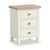 Modern White Painted 3 Drawer Bedside Cabinet