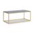 Marmora Grey Marble and Gold Coffee Table