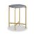 Marmora Grey Marble and Gold Round Side Table