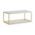 Marmora White Marble and Gold Coffee Table