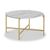 Marmora White Marble and Gold Round Coffee Table