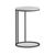 Marmora White Marble and Grey Round C Side Table