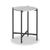Marmora White Marble and Grey Round Side Table