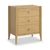 Paris Oak 3 Drawer Bedside Cabinet