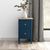 Marlow Blue 2 Drawer Narrow Bedside Cabinet