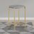 Marmora Grey Marble and Gold Round Side Table