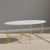 Marmora White Marble and Gold Oval Coffee Table