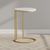 Marmora White Marble and Gold Round Side Table