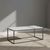 Marmora White Marble and Grey Coffee Table
