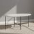 Marmora White Marble and Grey Oval Coffee Table