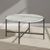 Marmora White Marble and Grey Round Coffee Table