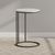 Marmora White Marble and Grey Round Side Table