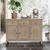 Modern Country Oak 3 Door Medium Sideboard - 120cm