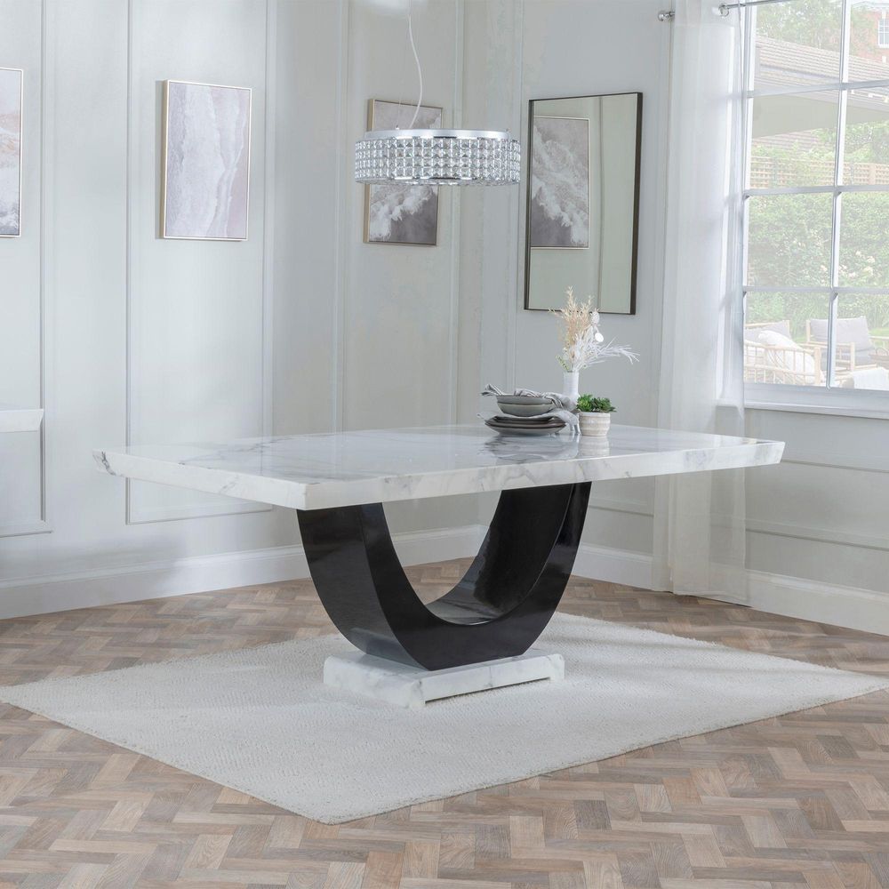 Madrid White Marble Dining Table | Choice Furniture Superstore UK