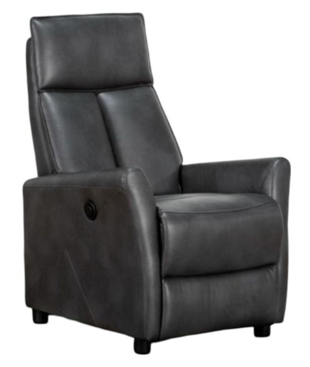 Lomond Grey Faux Leather Electric Recliner Armchair CFS UK