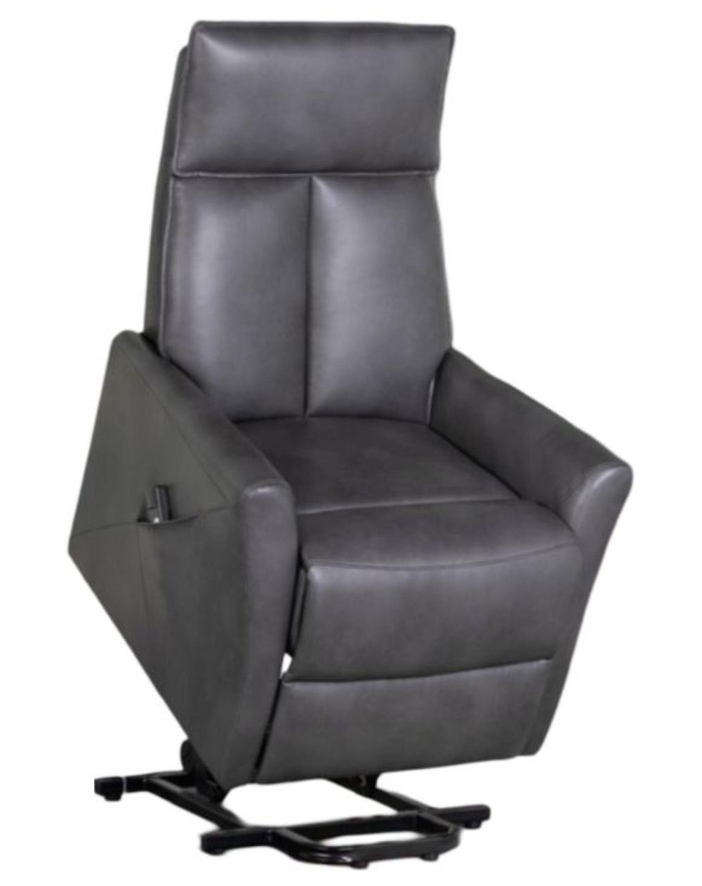 Lomond Lift and Tilt Grey Faux Leather Electric Rise Recliner Armchair