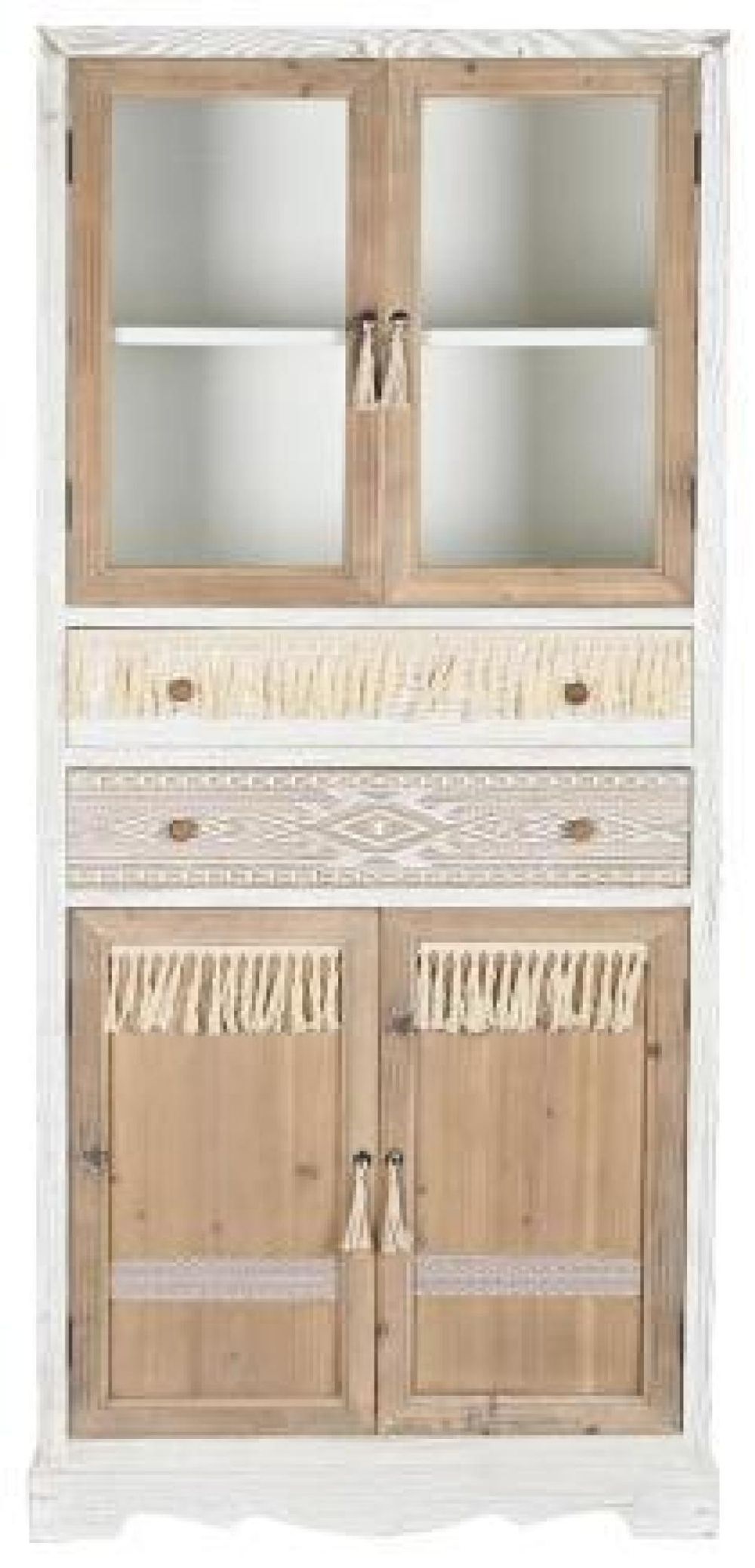 Boho White and Natural Wooden Display CFS UK