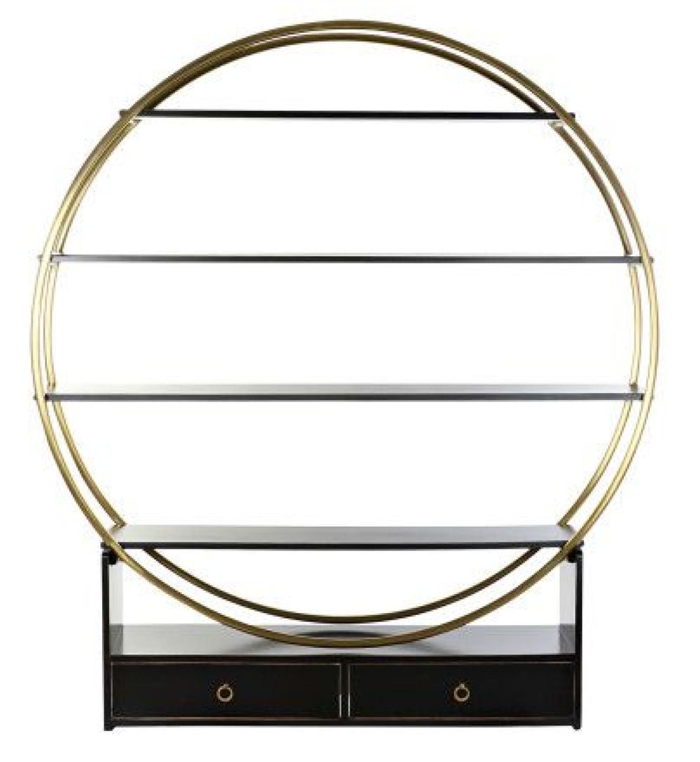 Oriental Golden and Black Bookcase CFS UK