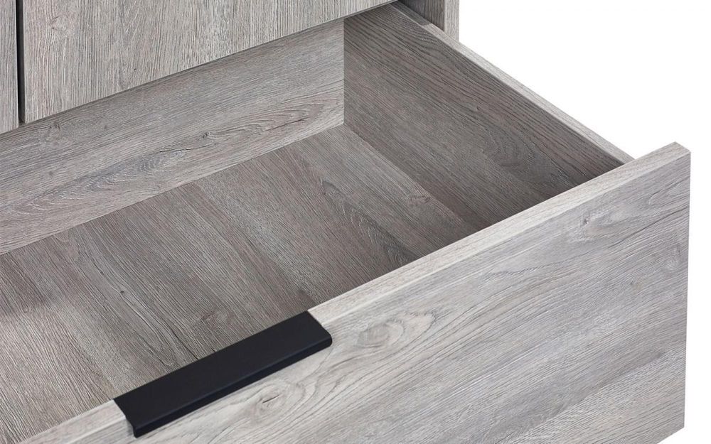 Bali Grey Oak 2 Door 1 Drawer Wardrobe CFS UK