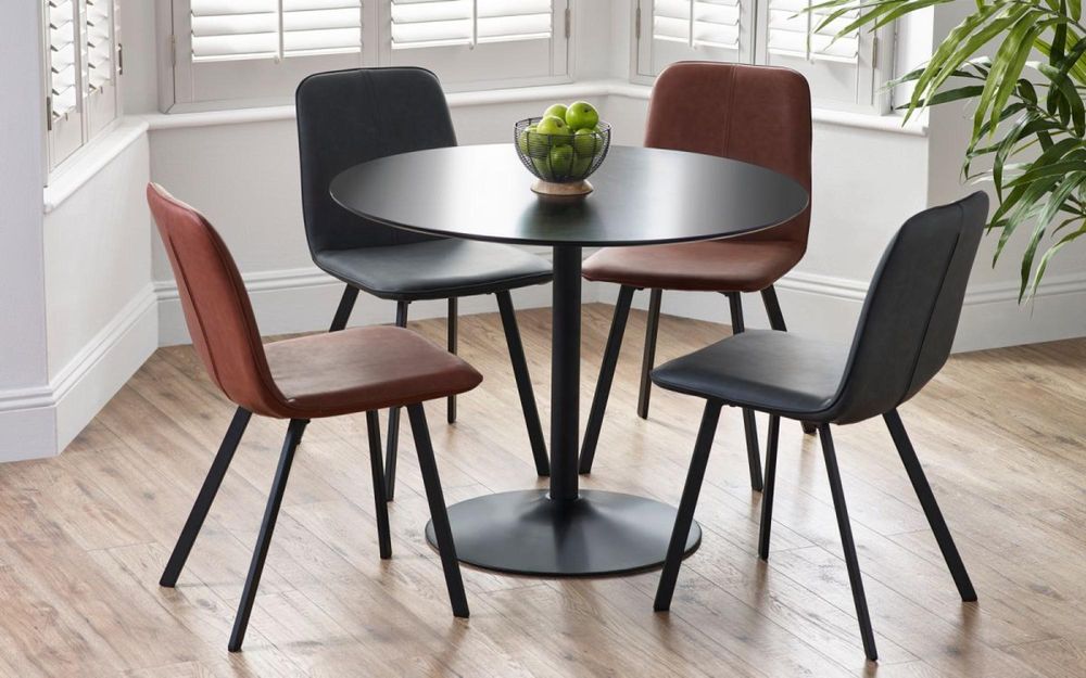 Nero Black 2 Seater Round Dining Table CFS UK