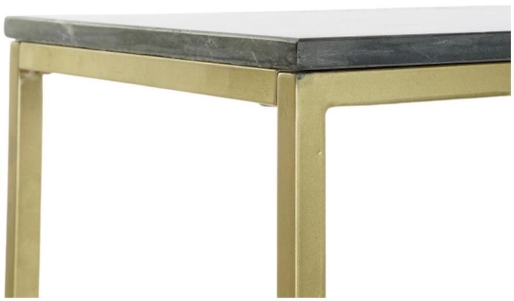 Glam Black Marble Top Side Table CFS UK