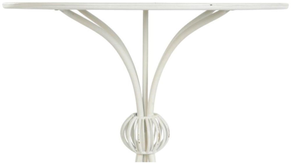 Traditional White Metal Side Table CFS UK