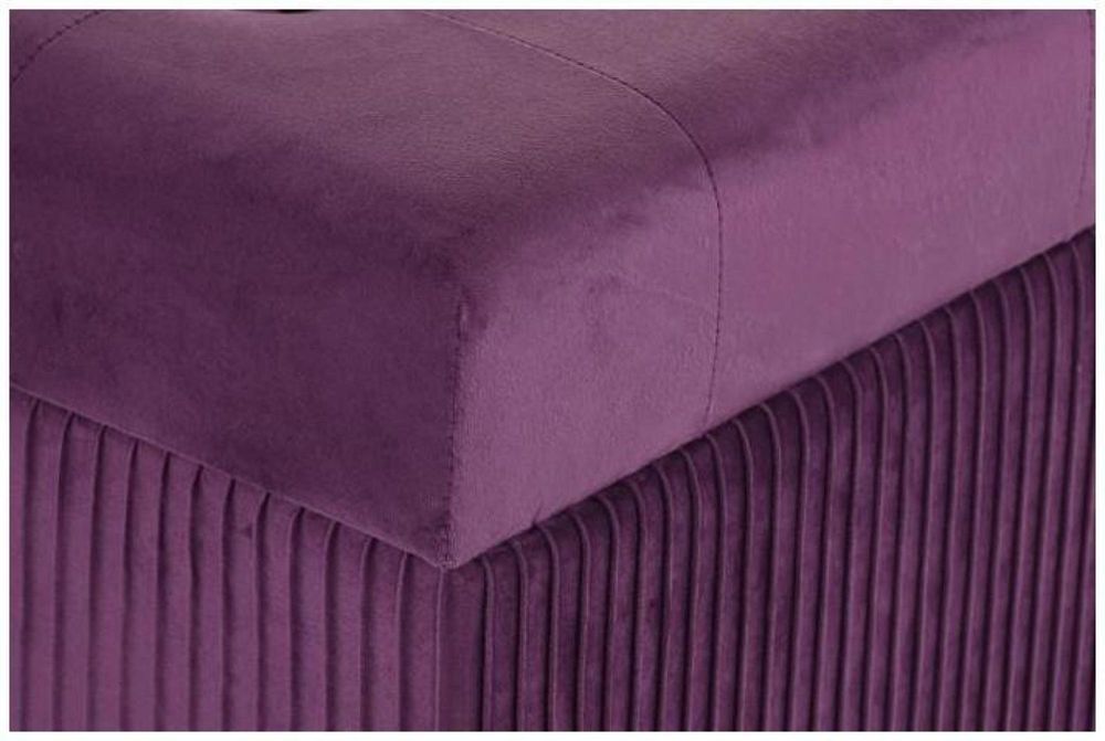 Glam Purple Fabric Bedroom Bench CFS UK