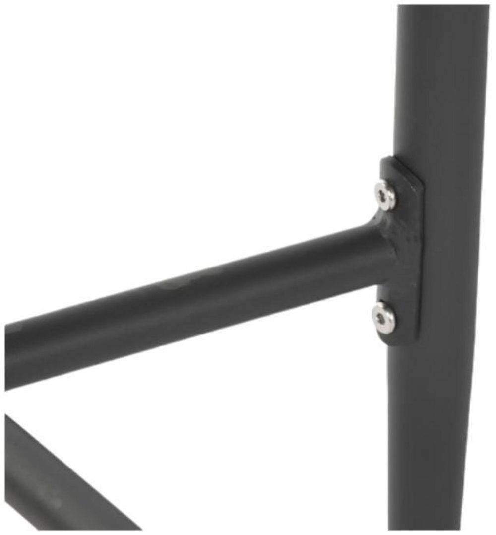 Set of 2 Garden Dark Gray Metal Outdoor Barstool with Back CFS UK