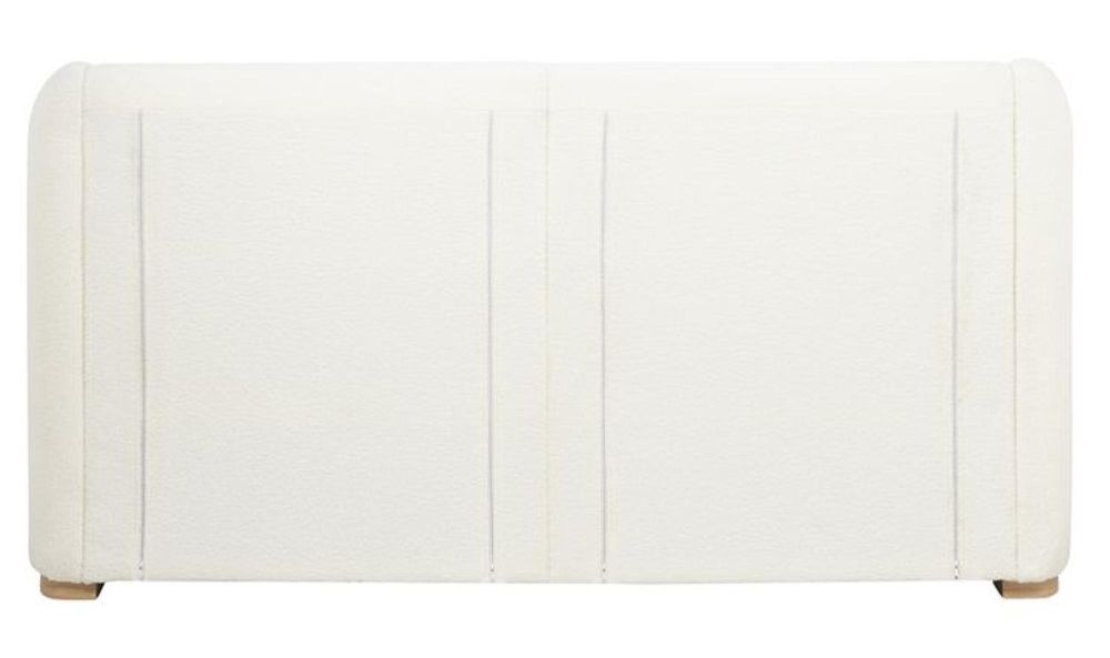 Eden White Boucle Fabric Bed Sizes Available CFS UK