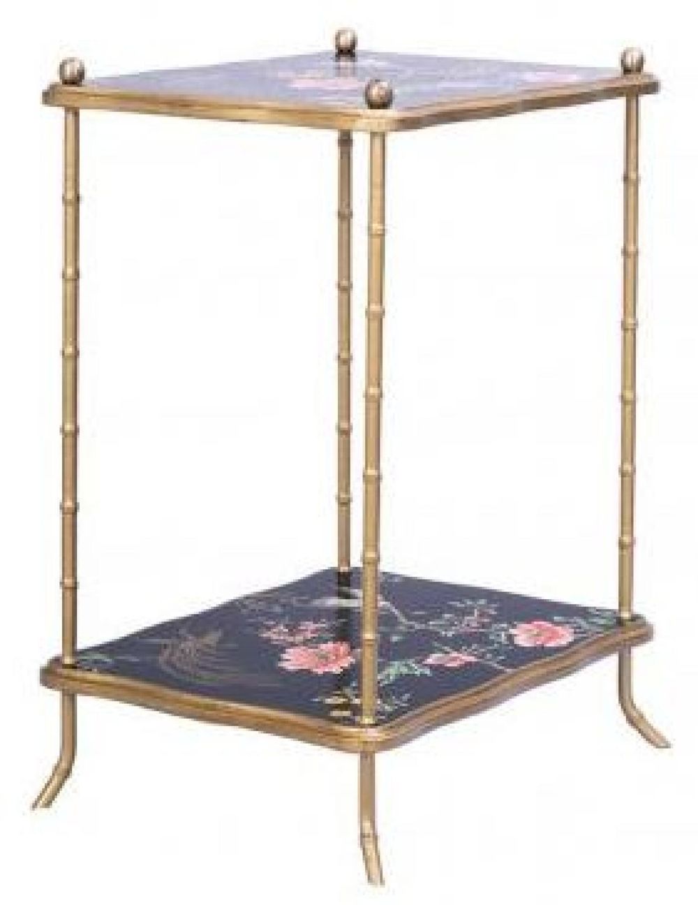 Meerut Black Lyre Bird Design Side Table Cfs Uk