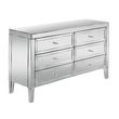 Valencia Mirrored 6 Drawer Wide Chest