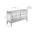 Valencia Mirrored 6 Drawer Wide Chest