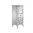 Valencia Mirrored 5 Drawer Narrow Chest