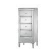 Valencia Mirrored 5 Drawer Narrow Chest