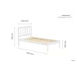 Denver White Slatted Bed - Sizes Available