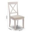 2 x Davenport Ivory Cross Back Dining Chair