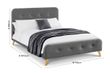 Astrid Curved Retro Grey Fabric 5ft King Size Bed