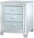 Manhattan Grey Mirrored 3 Drawer Bedside Cabinet